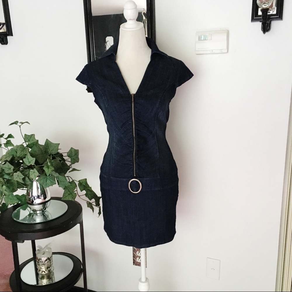 Vintage Y2K Boom Boom Jeans Blue Jean Dress Size Medium